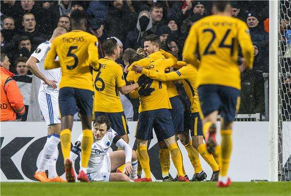 فرحة لاعبي أتلتيكو مدريد