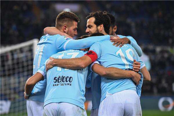 فرحة لاعبي لاتسيو