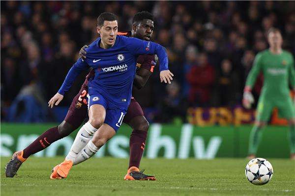 هازارد أمام برشلونة