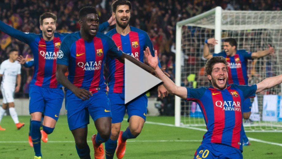 أومتيتي مع لاعبي برشلونة