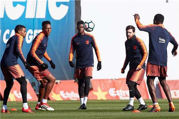 من تدريبات برشلونة