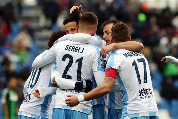 فرحة لاعبي لاتسيو