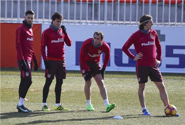 جايتان وكاراسكو في مران أتلتيكو مدريد - أرشيفية