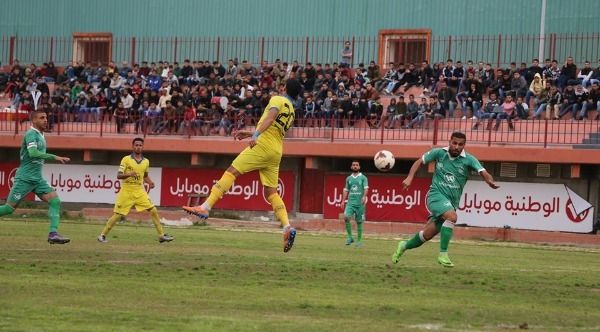 جانب من إحدى مباريات الدوري الفلسطيني