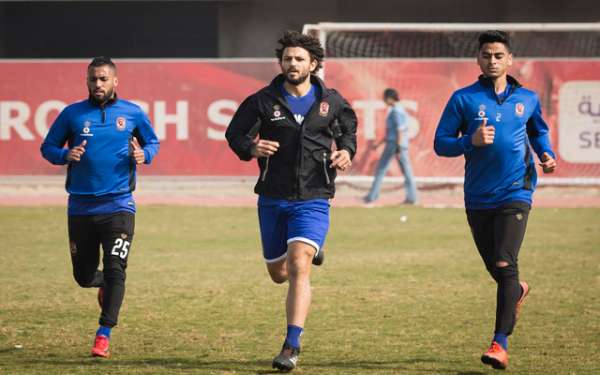 حسام غالي وحسام عاشور في تدريبات الأهلي