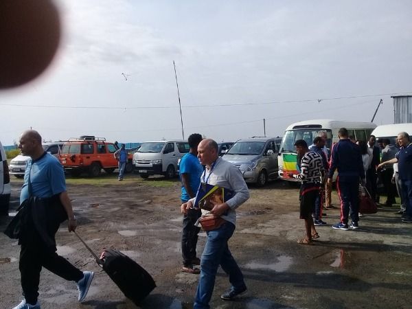 جانب من وصول بعثة الزمالك