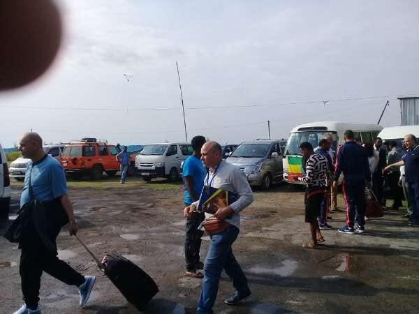 جانب من وصول بعثة الزمالك