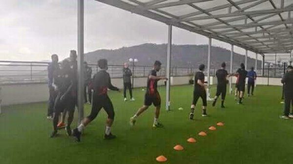 من تدريبات الترجي الرياضي في نيروبي 