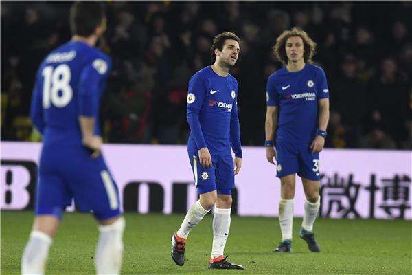 ديفيد لويز مع لاعبي تشيلسي