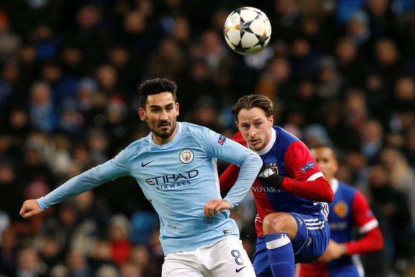 من لقاء مانشيستر سيتي وبازل في دوري الأبطال