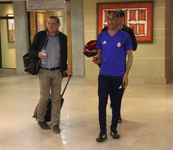 جانب من وصول بعثة فريق الاتحاد