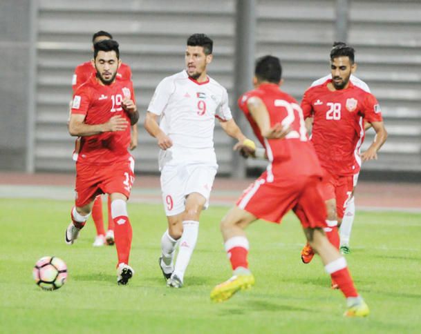 لقطة من آخر لقاء بين فلسطين والبحرين