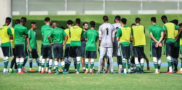 جانب من استعدادات المنتخب الأولمبي السعودي