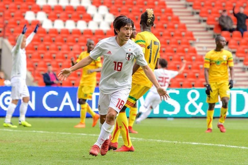 ناكاجيما بعد هدفه بمرمى مالي