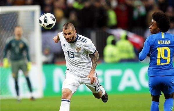 جانب من لقاء روسيا والبرازيل