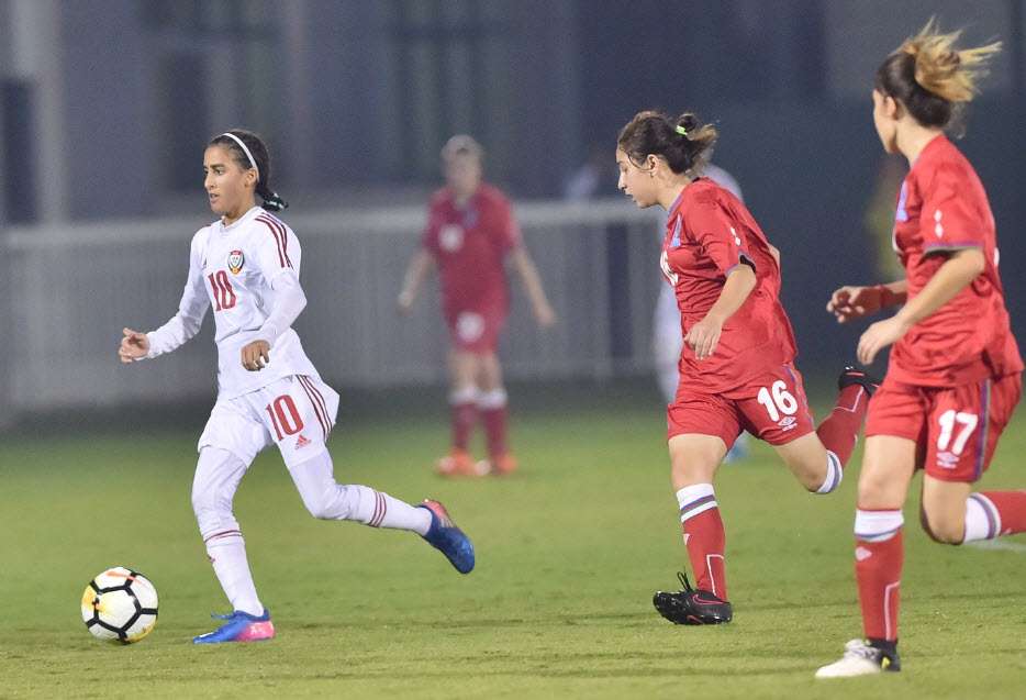 من إحدى مباريات المنتخب الإماراتي