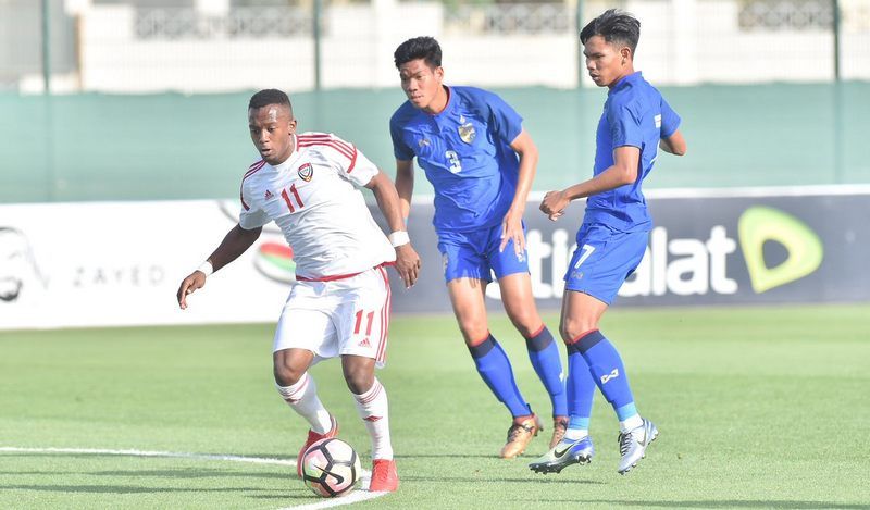 جانب من مباراة الإمارات وتايلاند