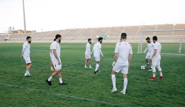 من تدريبات المنتخب الفلسطيني