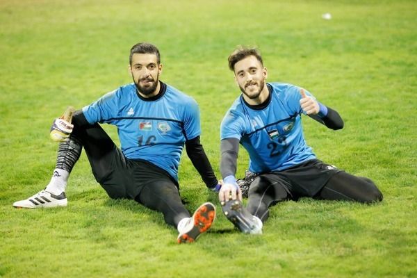 من استعدادات منتخب فلسطين
