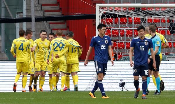 فرحة لاعبي المنتخب الأوكراني