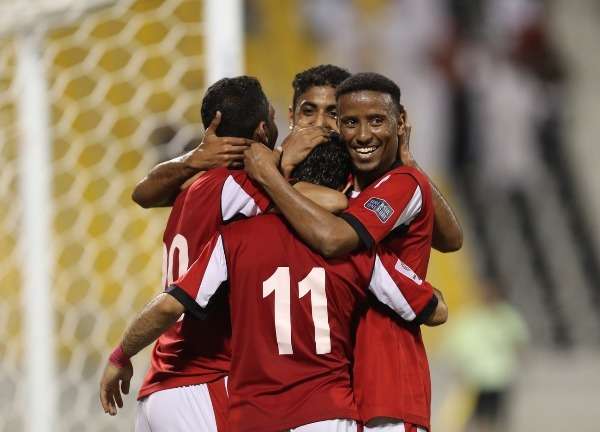 فرحة لاعبي اليمن