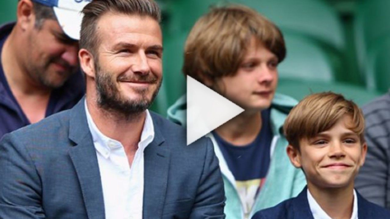 ديفيد بيكهام رفقة إبنه