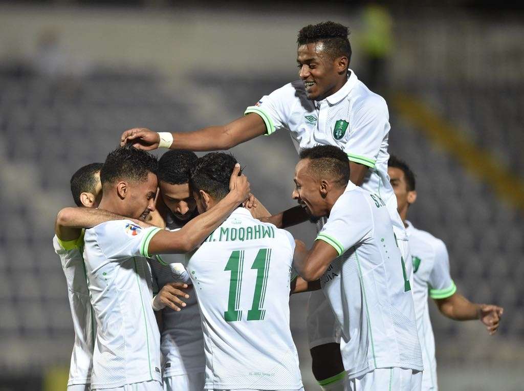 فرحة لاعبي الأهلي 