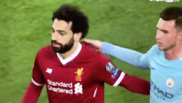 Liverpool-fans-love-what-Mohamed-Salah-said-to-Aymeric-Laporte-at-half-time
