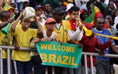 مشجعي زيمبابوي يرحبون بمنتخب البرازيل