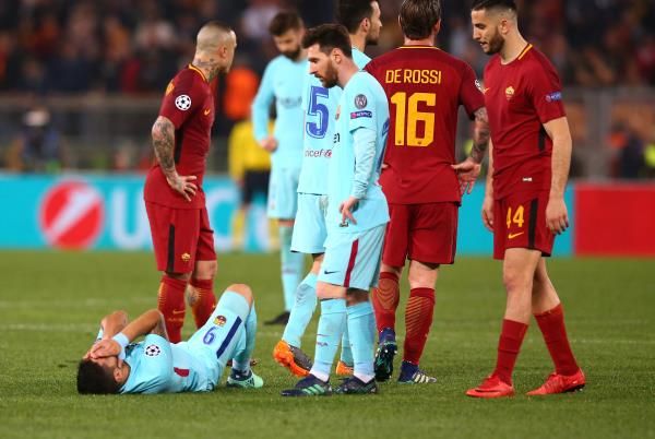 برشلونة يودع دوري الأبطال على يد روما