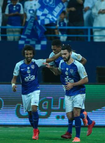 فرحة لاعبي الهلال