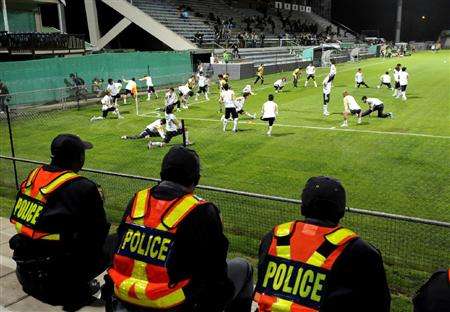 الشرطة كانت حاضرة بقوة في معسكر المنتخب الياباني بمدينة جورج الأفريقية