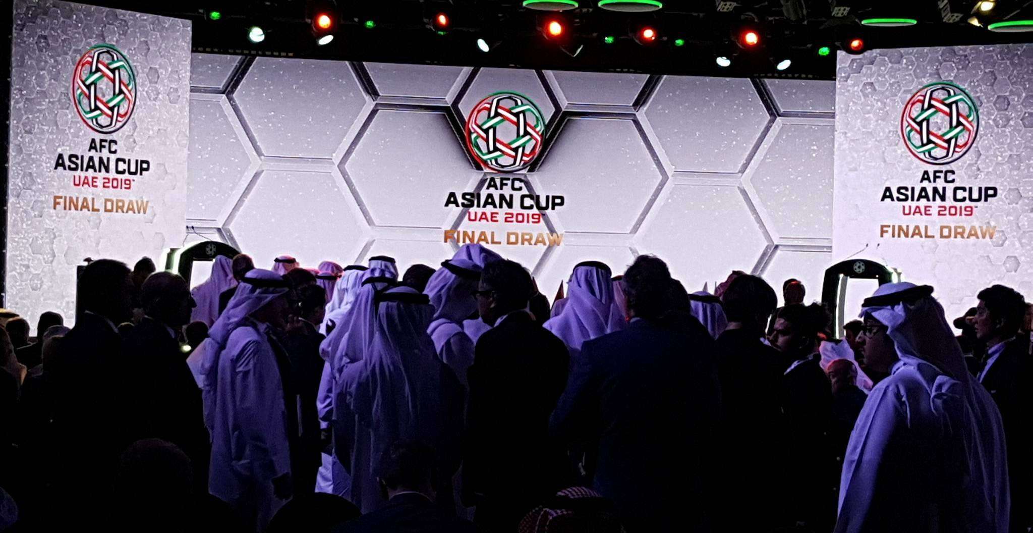 جانب من مراسم قرعة كأس آسيا
