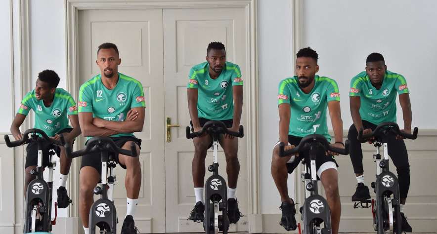 من تدريبات المنتخب السعودي