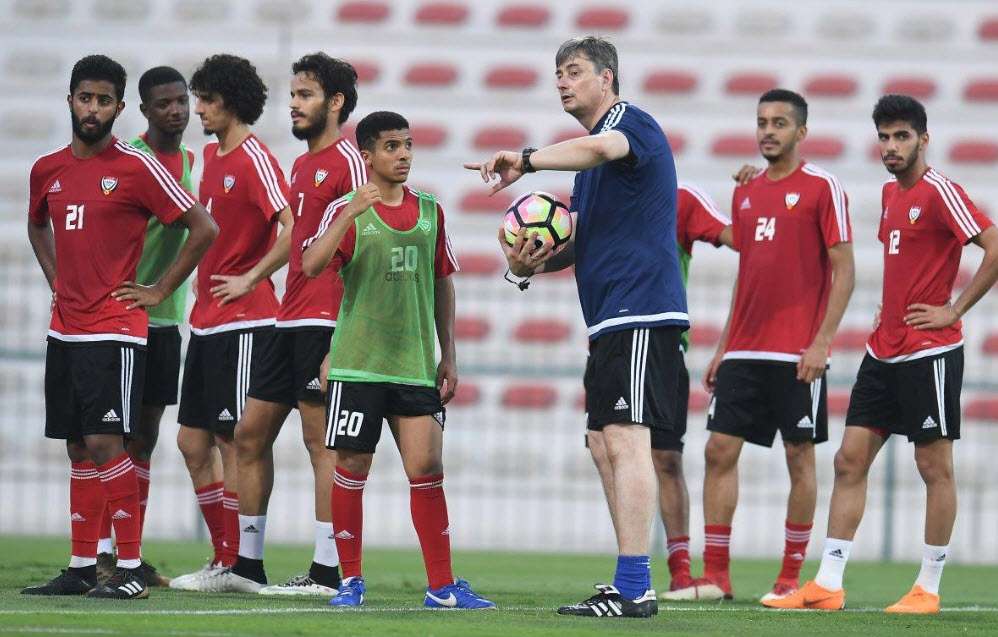 من تدريبات منتخب الإمارات الأولمبي