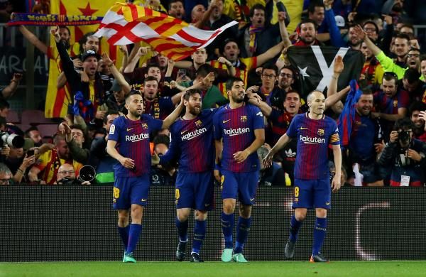 لاعبو برشلونة في الكلاسيكو