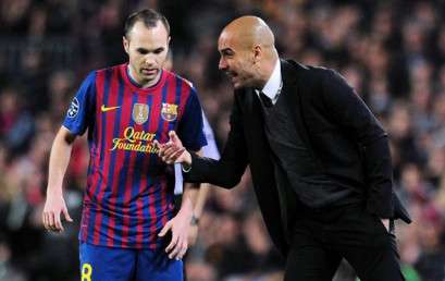 جوارديولا وإنييستا 