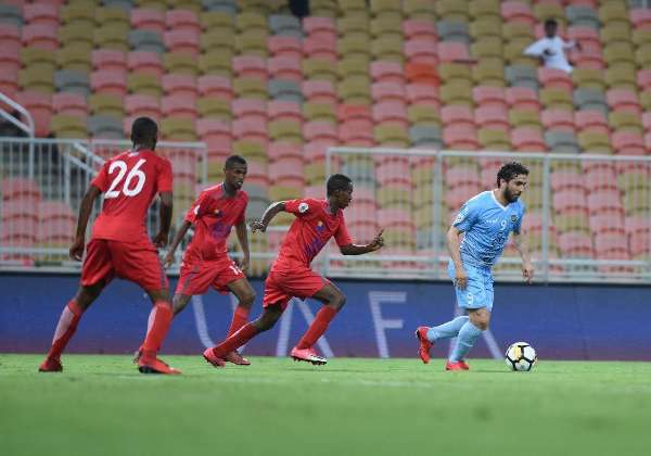 من لقاء السالمية الكويتي وتليكوم الجيبوتي