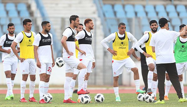 صورة أرشيفية - من تدريبات منتخب تونس