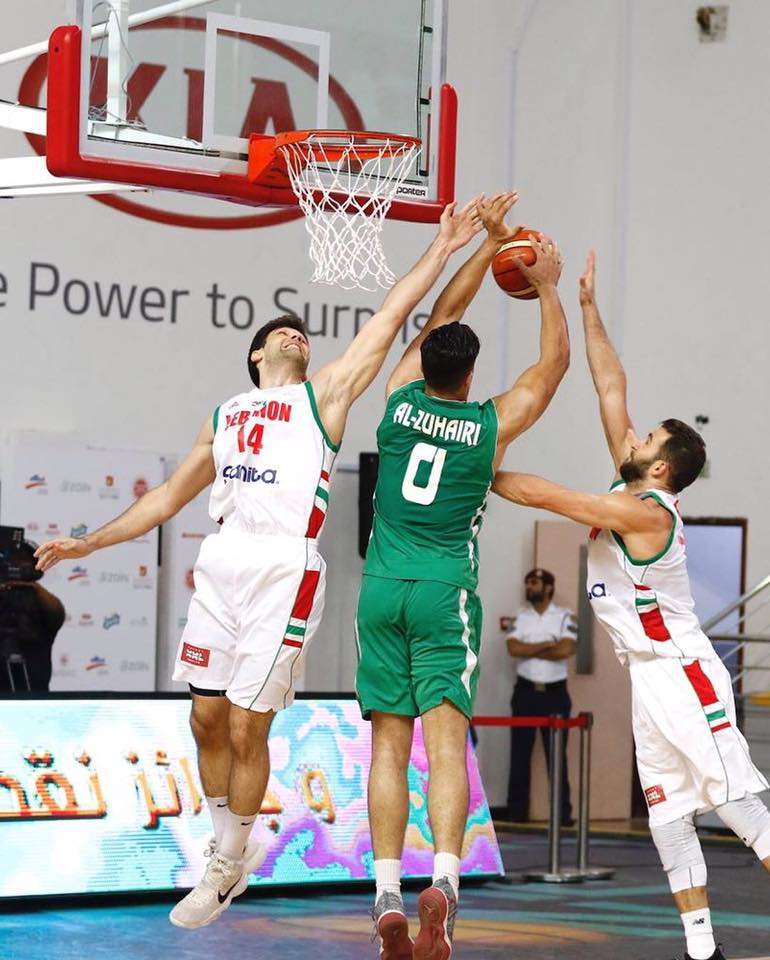 من مباراة لبنان والعراق