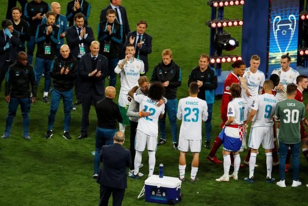 ريال مدريد أثناء التتويج