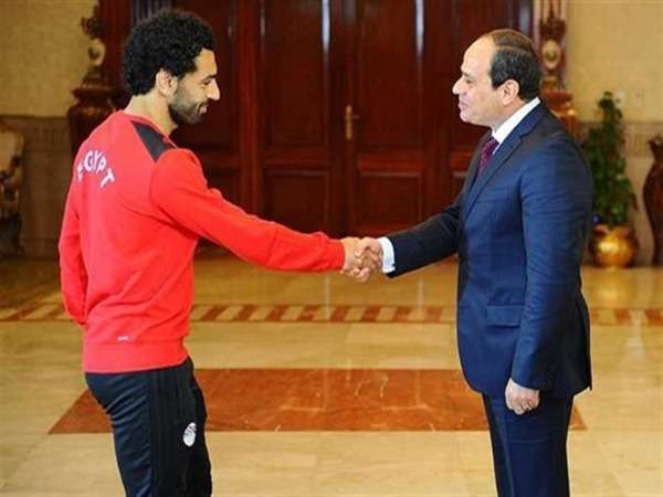 محمد صلاح مع السيسي