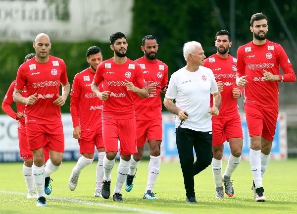 تدريبات منتخب تونس في لوزان 