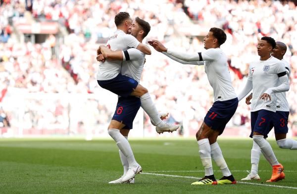 فرحة لاعبي المنتخب الإنجليزي