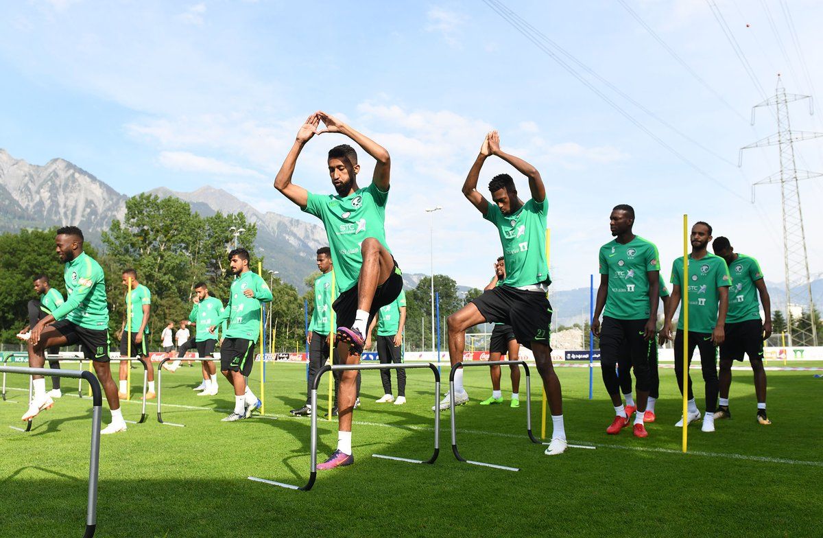 من تدريبات المنتخب السعودي
