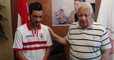 إبراهيم حسن مع رئيس الزمالك