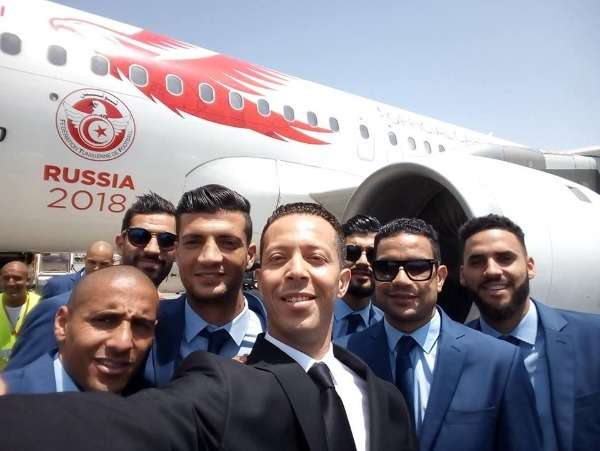 من رحلة منتخب تونس إلى روسيا 