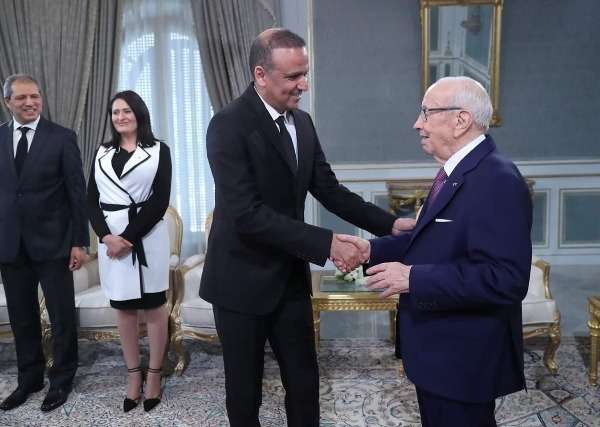 وديع الجريء مع رئيس الجمهورية الباجي قايد السبسي