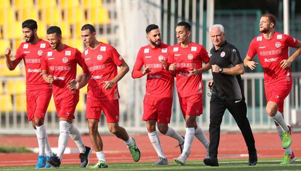 من مران منتخب تونس اليوم