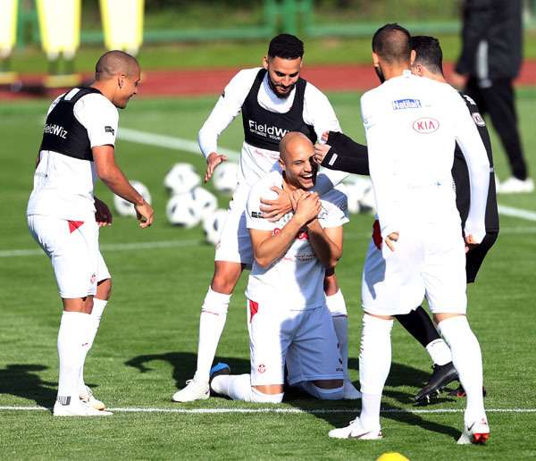 جانب من تدريبات تونس